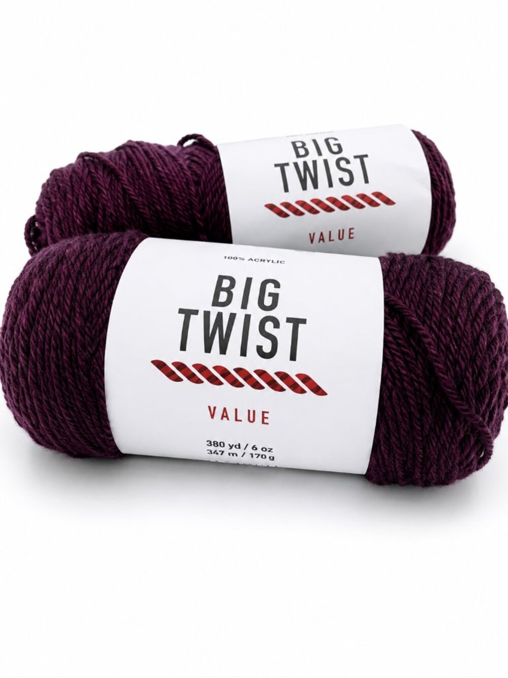 Big Twist Value Yarn Lot – 2 Skeins Acrylic Crochet & Knitting Yarn